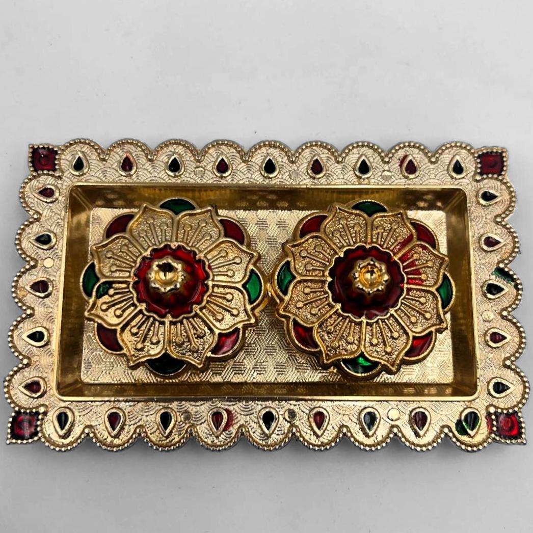 Set of 5 Haldi Kumkum Plate